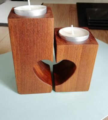 Georges candle holders heart