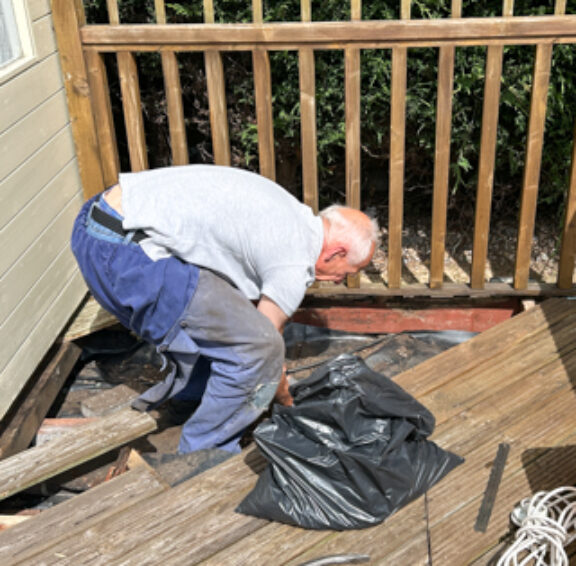 Decking rot removed